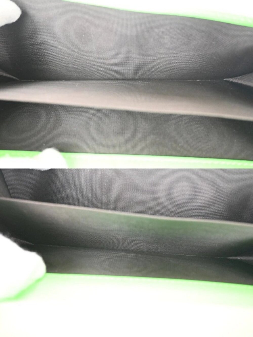 GUCCI GG heart Bifold Long Wallet Supreme Leather Green Beige GHW 01KC911 - Picture 11 of 15